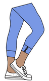 Cornflower Cuff Button Capris
