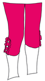 Fuchsia Ruffle Button Capris