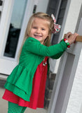 Green Double Peplum Cardigan