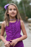 Purple Gracie Racerback Tank