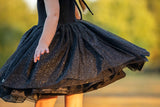 Short Sleeve Sparkle Tulle "Little Black Dress"