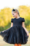 Short Sleeve Sparkle Tulle "Little Black Dress"