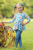 Koi Blue Dots Cuff Button Leggings