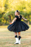 Short Sleeve Sparkle Tulle "Little Black Dress"