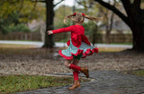 Green Striped & Red Dots Long Sleeve Stella Dress