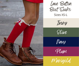 Lace Button Boot Socks - ALL COLORS