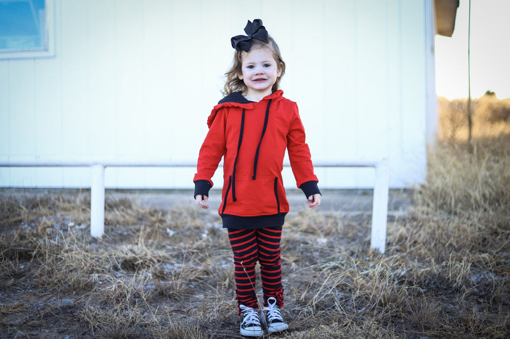 Hot Pink Ruffle Button Leggings – Little Fashionista Boutique