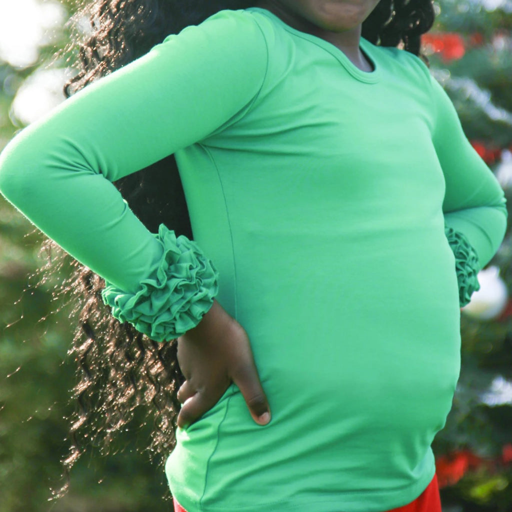 Green Icing Long Sleeve Top - Little Fashionista Boutique