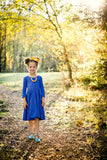 Royal Blue 3/4 Sleeve Millie Dress