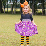 Trick or Sweet Dress w/Black Dot Top & Half Sleeves