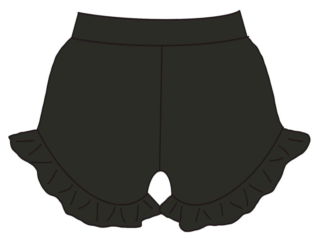 Black Monroe Ruffle Shorts