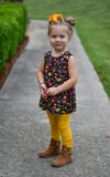 zMustard Ruffle Button Leggings - Little Fashionista Boutique