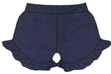 Knit Denim Monroe Ruffle Shorts