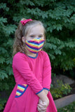 Fall Rainbow Stripe Face Mask