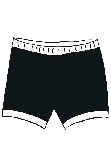 Black with White Trim Gabby Shorts