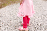 zHot Pink Ruffle Button Leggings - Little Fashionista Boutique