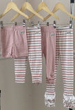 Striped Banded 3 Button Capris