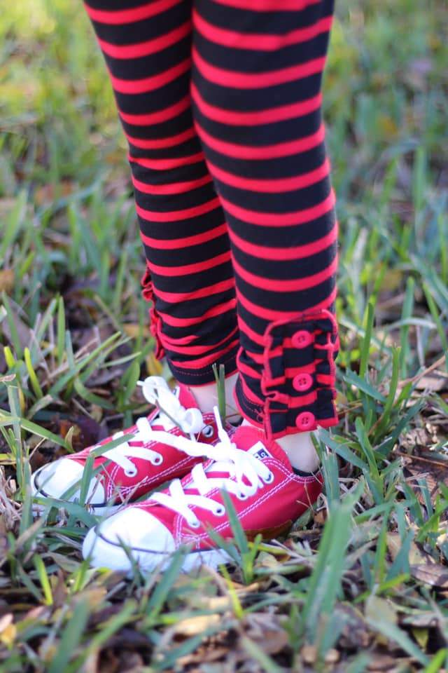 Red Black Leggings