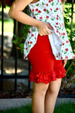 Very Cherry Sleeveless Peplum