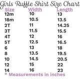 Youth Ruffle Short Sleeve Monogram Graphic Tees - ALL DESIGNS