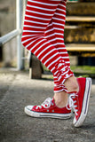 Candy Cane Ruffle Button Leggings