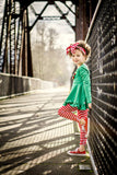 Candy Cane Ruffle Button Leggings - Little Fashionista Boutique