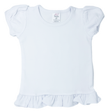 Youth Ruffle Short Sleeve Monogram Graphic Tees - ALL DESIGNS