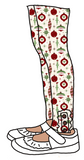 Holiday Ornaments Ruffle Button Leggings