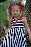 BLACK & WHITE STRIPES Children Elli Dress