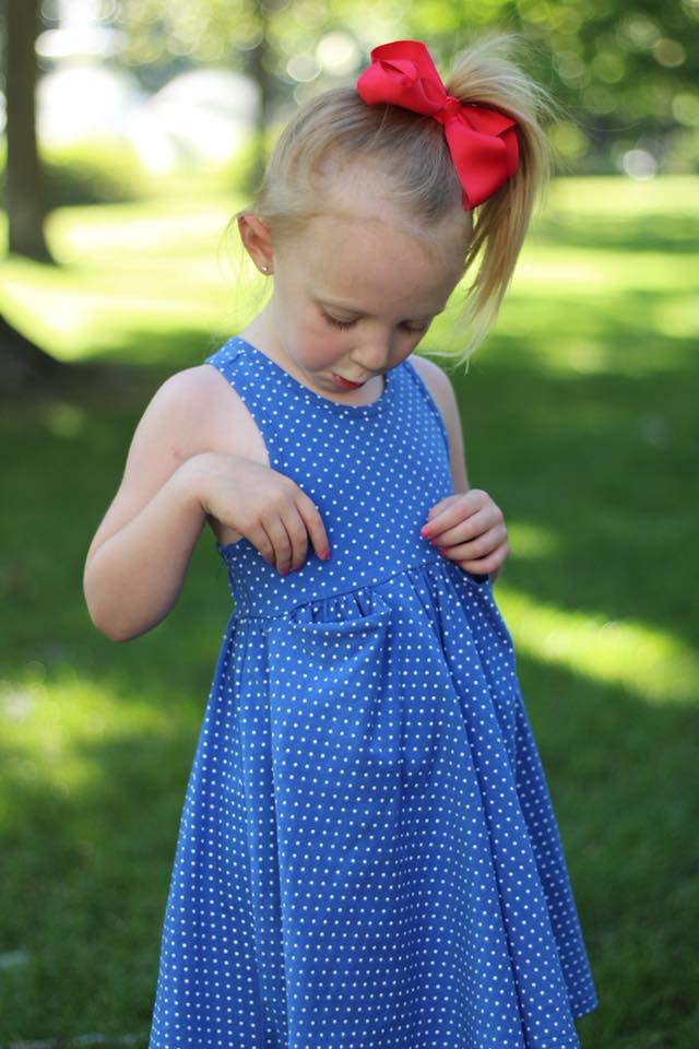 BLUE DOTS Children Elli Dress