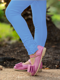 Cornflower Blue Ruffle Button Leggings