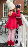 Real Red Long Sleeve Emmy Tunic