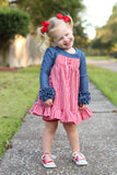 Knit Denim Icing Long Sleeve Top - Little Fashionista Boutique