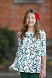 Watercolor Holly Riley Tunic 3/4 Sleeves