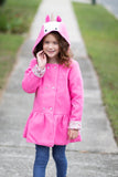 Pink Unicorn Hooded Pea Coat