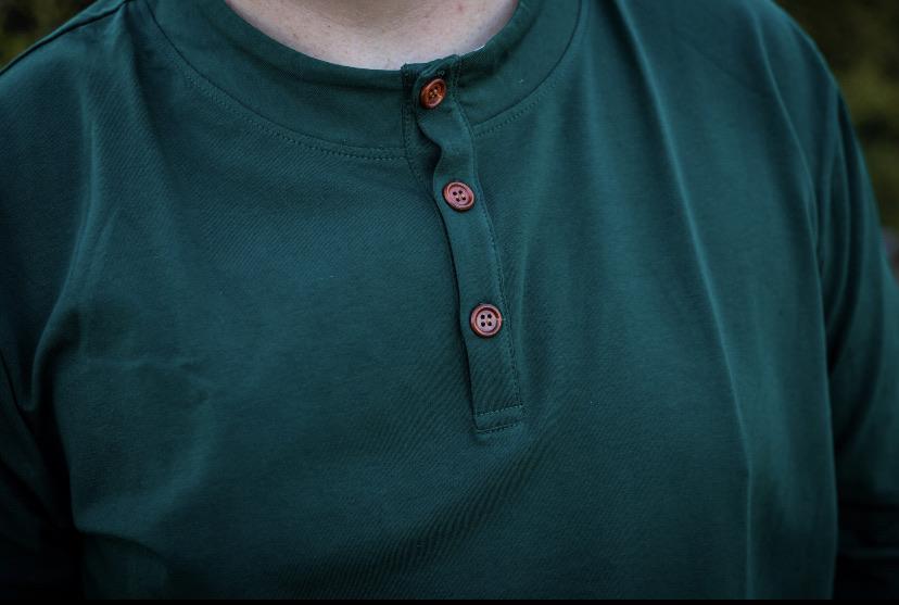 Mens Emerald Quarter Button Up Pullover