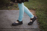 Turquoise Ruffle Button Leggings