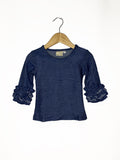 Knit Denim Icing Long Sleeve Top - Little Fashionista Boutique