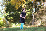 Turquoise Ruffle Button Leggings