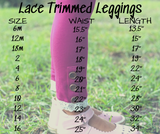 Charcoal Lace Trimmed Leggings