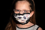 Halloween Dance & Black Dot Ruffle Face Mask