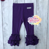 Purple Truffle Triple Ruffle Leggings