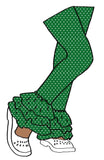 Green Dot Truffle Triple Ruffle Leggings