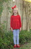Turquoise Ruffle Button Leggings