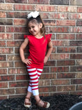 Capris - icings, ruffles, truffles, ruffle leggings, icings leggings, ruffle tops, icing tops, icing shirts, ruffle dresses