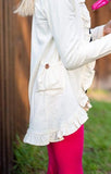 Ivory Olivia Button Pocket Cardigan