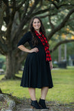 Women's Black 3/4 Sleeve Millie Dress