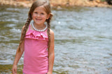 Mauve Ruffle Trim Bib Tank Top - Little Fashionista Boutique