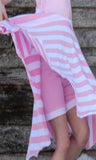 zBashful Pink White Trimmed Gabby Shorts