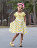 Sunshine Yellow Short Sleeve Millie Dress